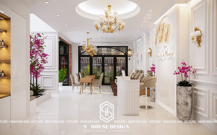 Mẫu Thiết Kế Phào Chỉ Trang Trí Spa Phong Cách Tân Cổ Điển
